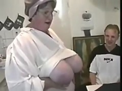 massive tits & belly granny