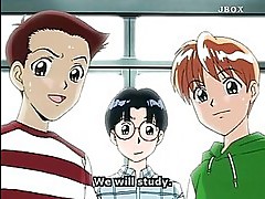Hentai anime tutor bound by naughty boys